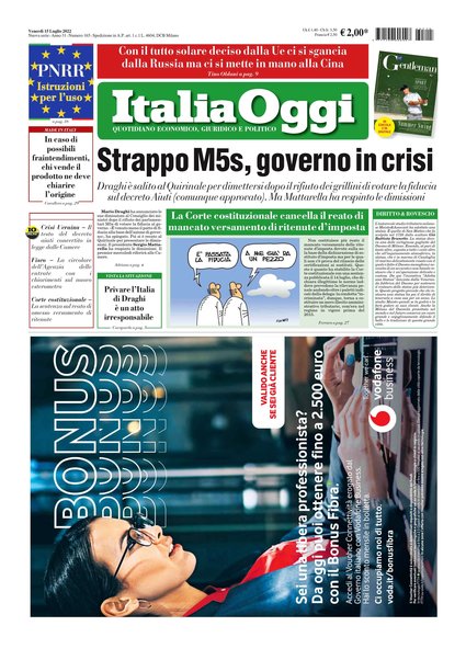 Italia oggi : quotidiano di economia finanza e politica